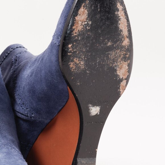 Balenciaga Blue Suede Ankle Boots - Picture 5 of 11